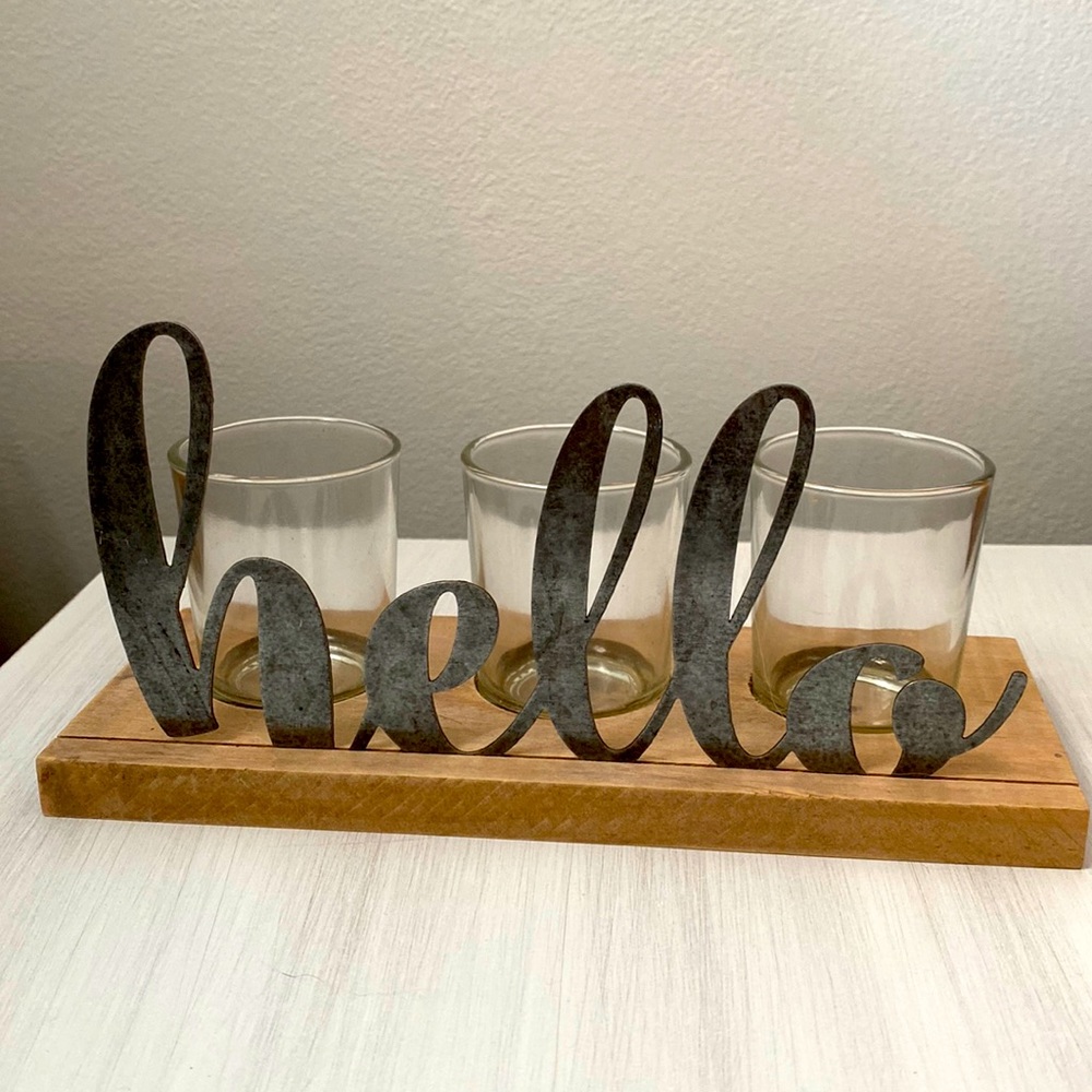 Home Essentials Hello Candleholder